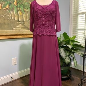 Cameron Blake Dark Raspberry dress